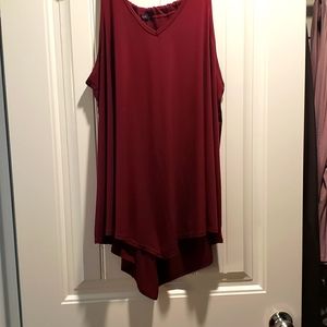 Merlot handkerchief drape top
